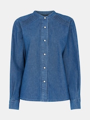Camisa de denim 100% algodón con detalle de jaretas de Whistles - Imagen 5 de 5