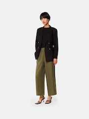 Whistles Green Petite Linen Pocket Trousers - Image 1 of 5
