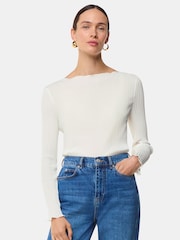 Whistles White Elsa Plisse Top - Image 1 of 5
