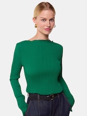 Whistles Green Elsa Plisse Top - Image 2 of 6