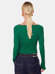 Whistles Green Elsa Plisse Top - Image 3 of 6