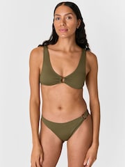 Whistles Green Ring Detail Bikini Top - Image 1 of 5