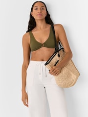 Whistles Green Ring Detail Bikini Top - Image 2 of 5