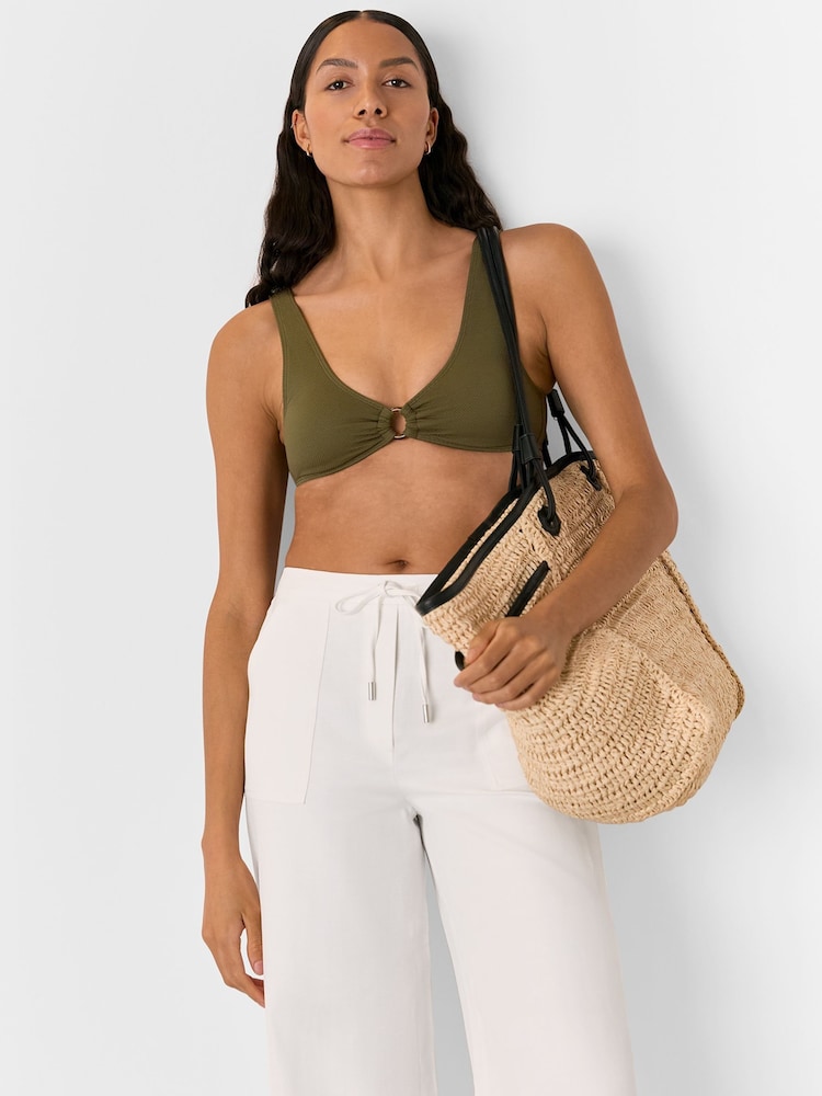 Whistles Green Ring Detail Bikini Top - Image 2 of 5