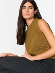 Whistles Black Linen Barrel Leg Trousers - Image 4 of 5