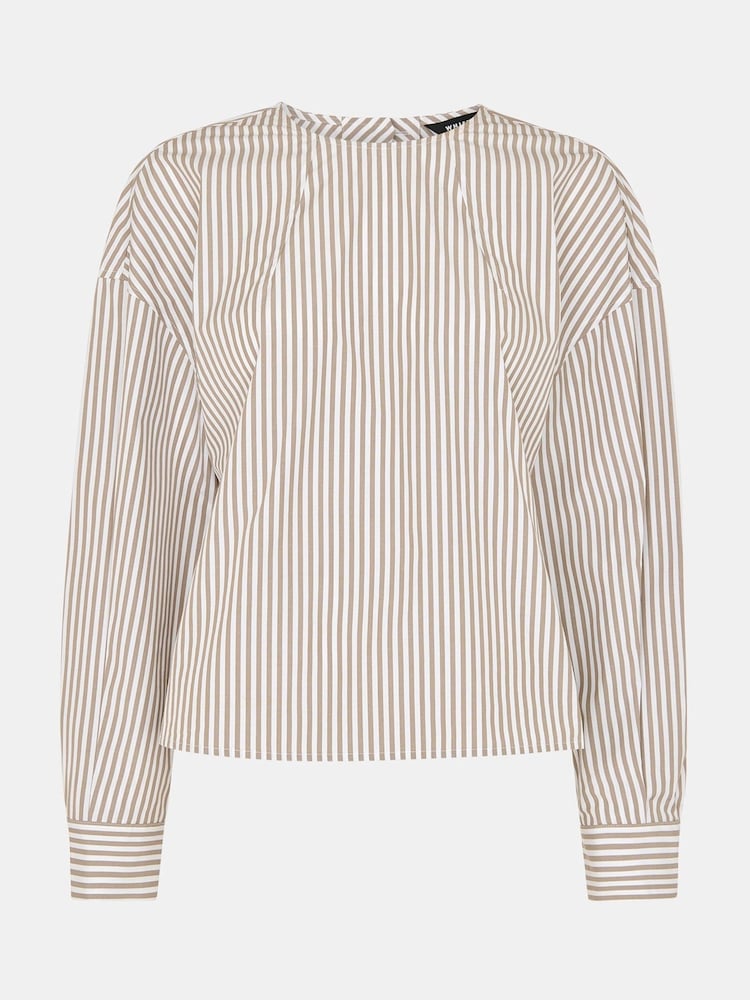 Whistles White Kirstie 100% Cotton Stripe Blouse - Image 5 of 5
