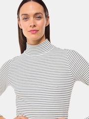 Whistles Stripe Rib Detail Polo T-Shirt - Imagen 2 de 5