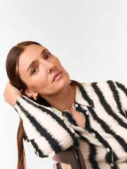 Whistles White Hazy Stripe Fitted Shirt - Image 5 of 5