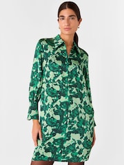 Whistles Green Spun Bouquet Short Dress - Image 1 of 5