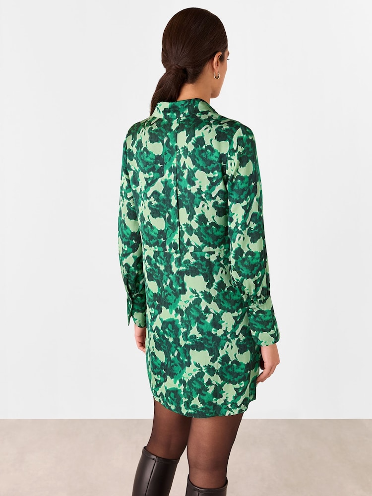 Whistles Green Spun Bouquet Short Dress - Image 2 of 5