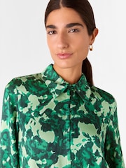 Whistles Green Spun Bouquet Short Dress - Image 4 of 5