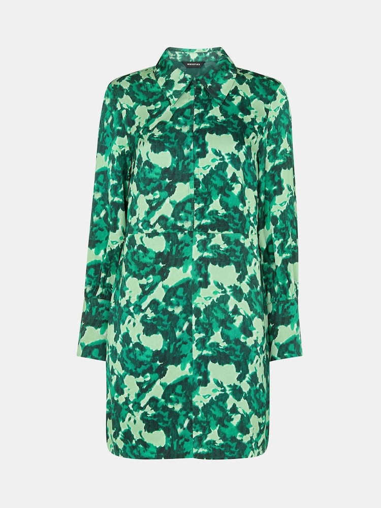 Whistles Green Spun Bouquet Short Dress - Image 5 of 5