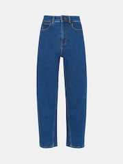Whistles Blue Petite Stretch Barrel Leg Jeans - Image 5 of 5