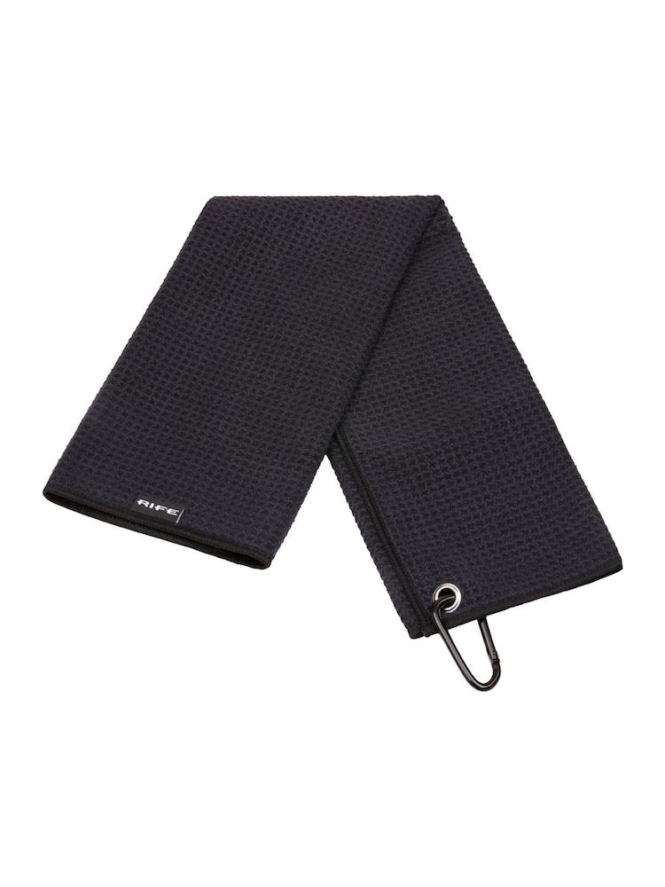 Rife Microfibre Black Towel - Image 2 of 2
