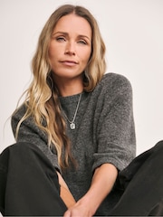 Anthology by JD Williams Grey Knitted Short Sleeve Jumper - Image 4 of 4