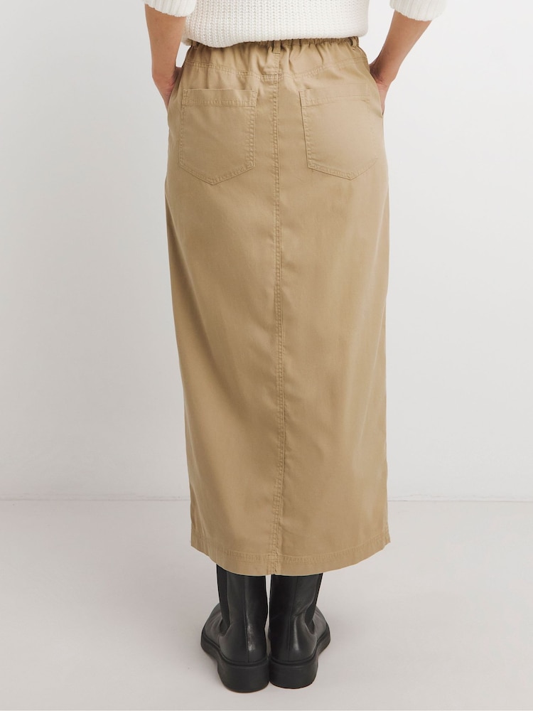 JD Williams Natural Cotton Mix Maxi Utility Skirt - Image 2 of 4