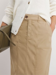 JD Williams Natural Cotton Mix Maxi Utility Skirt - Image 4 of 4