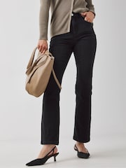 JD Williams Black Magisculpt Straight Leg Jeans - Image 1 of 4