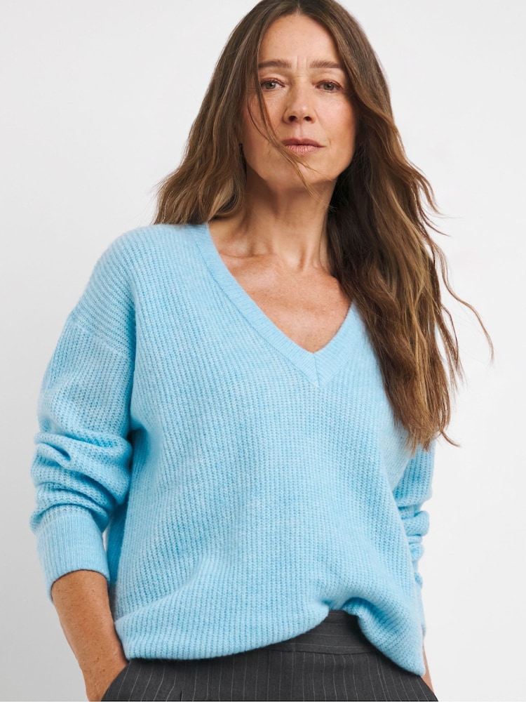 JD Williams Blue Sponge V-Neck Tunic - Image 1 of 1