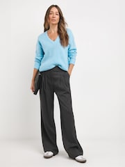 JD Williams Blue Sponge V-Neck Tunic - Image 3 of 4