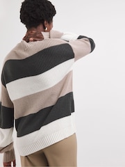 JD Williams Natural Block Stripe Jumper - Image 2 of 4