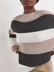 JD Williams Natural Block Stripe Jumper - Image 4 of 4