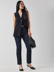 JD Williams Navy Magisculpt Straight Leg Jeans - Image 1 of 4