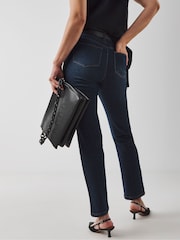 JD Williams Navy Magisculpt Straight Leg Jeans - Image 2 of 4