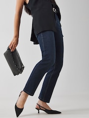 JD Williams Navy Magisculpt Straight Leg Jeans - Image 3 of 4