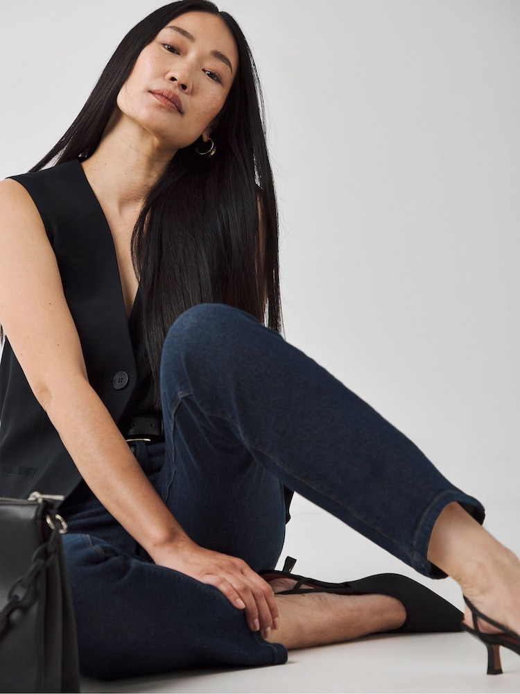 JD Williams Navy Magisculpt Straight Leg Jeans - Image 4 of 4