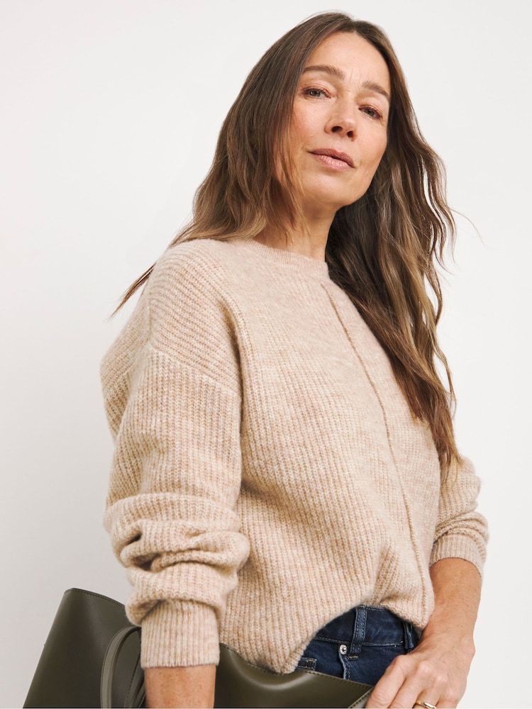 JD Williams Natural Sponge Crew Neck Jumper - Image 1 of 4