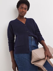modra - JD Williams Sponge Button Rib Cardigan - Slika 1 iz 4
