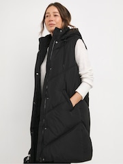 JD Williams Black Longline Gilet - Image 1 of 4