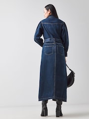 JD Williams Blue Denim Maxi Shirt Dress - Image 3 of 4