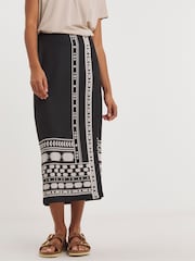 JD Williams Black Wrap Skirt - Image 3 of 4