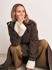 Anthology By JD Williams Brown Elevated Trench Coat - Image 3 of 5