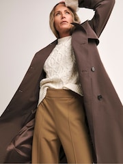 Anthology By JD Williams Brown Elevated Trench Coat - Image 4 of 5