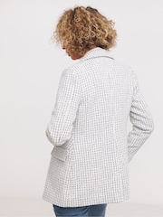 JD Williams Grey Double Breasted Boucle Blazer - Image 2 of 4