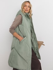 JD Williams Green Longline Padded Gilet - Image 3 of 4