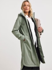 JD Williams Green Longline Raincoat - Image 1 of 4