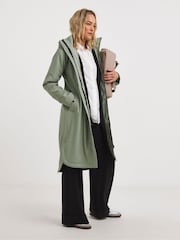 JD Williams Green Longline Raincoat - Image 3 of 4