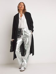 JD Williams Black Lined Wool Coat - Image 1 of 4