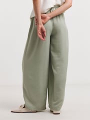 JD Williams Green Wide Leg Herringbone Trousers - Image 2 of 4
