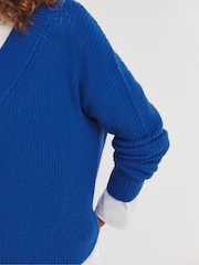 JD Williams Blue V-Neck Knitted Tunic - Image 4 of 4