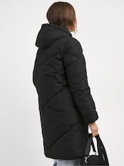JD Williams Black Padded Mid Length Coat - Image 2 of 4