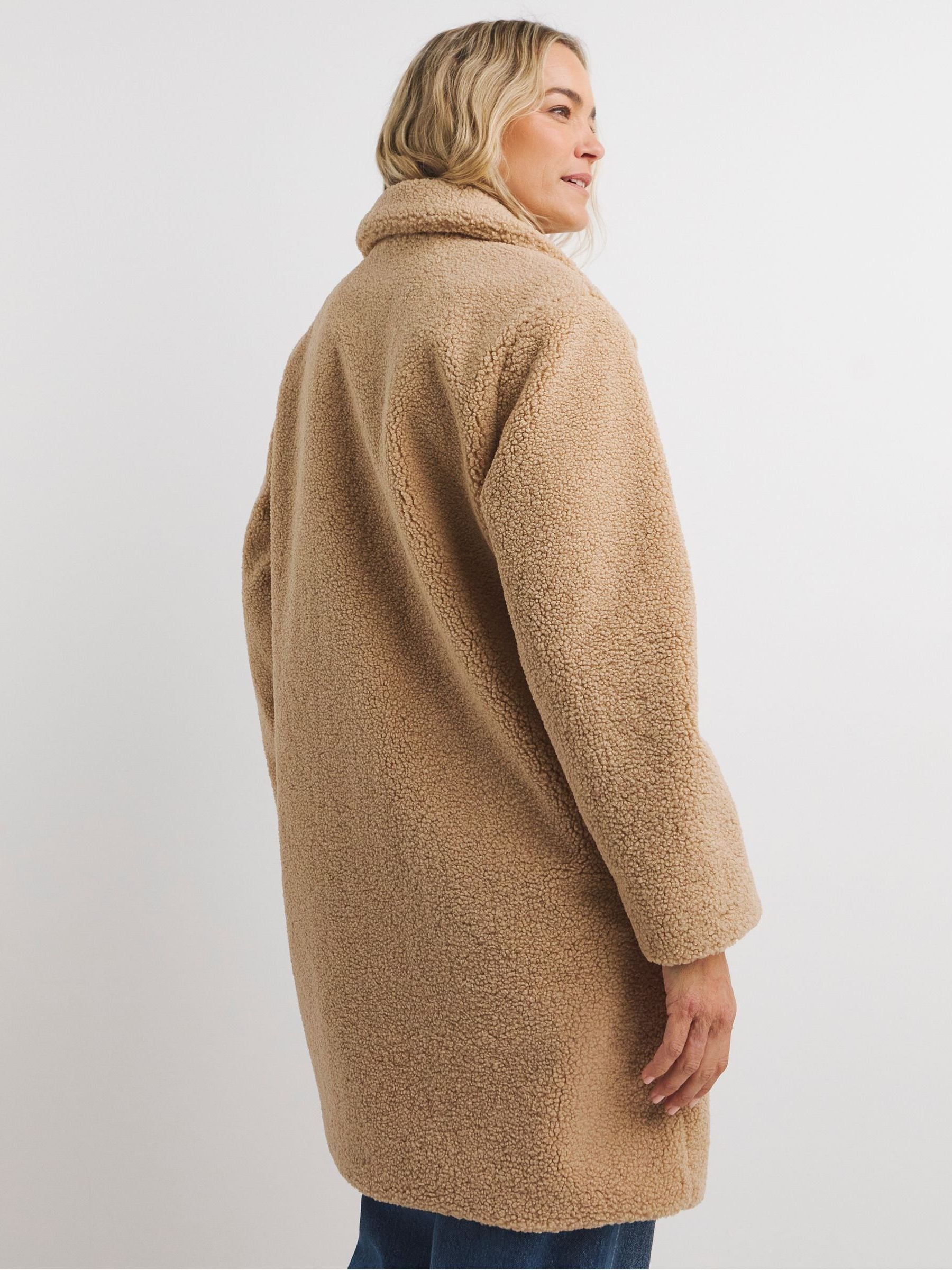Next white teddy duffle coat deals