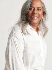 JD Williams White Foil Print Shirt - Image 2 of 4