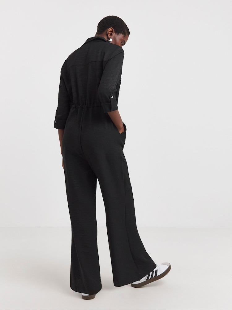 JD Williams Black Long Sleeve Utility Boilersuit - Image 2 of 4