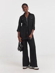 JD Williams Black Long Sleeve Utility Boilersuit - Image 3 of 4