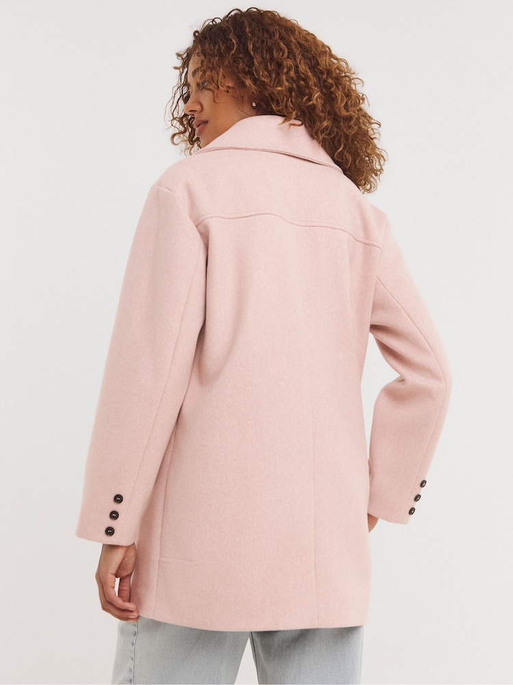 JD Williams Pink Pea Coat - Image 2 of 4